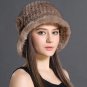Rsslyn New Luxury Hats White Wedding Hat Women's Winter Hats Real Mink Fur