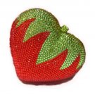 Rsslyn Happy Valentines Day Gift Red Strawberry Red Clutch for Evening Date Free CC Brooch