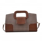 Fashion Brown Leather Shoulder Bags for Women Plaid Purses Fashion Trend Bags Small Bags LMF24-28