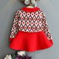Rsslyn Elegant Matching Set Red Dress for Girls Tops with Heart and Red Skirt