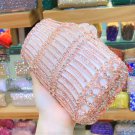 Rsslyn Luxury Bags Peach Clutch for Women Stripe Evening Bags Prom Bags Party Bags