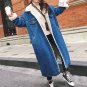 Rsslyn Solid Denim Coats for Women Thicker Fleece Liner Winter Jackets Long Denim Jacket Trenchcoats