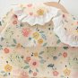 Rsslyn Cream Dresses Big Collared Baby Dress Fashion Floral Dress for Newborn Girls