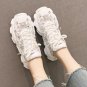 Rsslyn Fashion Shoes Size 6 White Shoes for Girls Sneakers with Rhinestones Floral Shoes LMF24-355