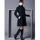 Rsslyn Fashion Capes Turtleneck Coats for Women Fashion Black Dress Coats for Women