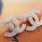 Rsslyn Luxury CC Golden Earrings for Women Small Stud Earrings