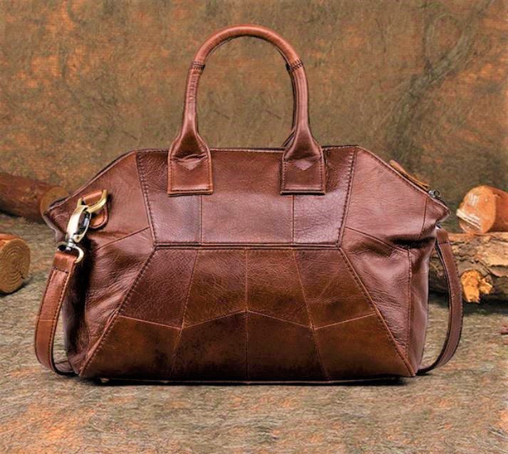 Rsslyn Brown Leather Bags Durable and Soft Leather Tote Bags for Women Bag on Hand