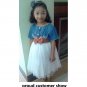 Rsslyn SALE Denim Dress for Little Girls Button Up Dress Denim Tutu Dress