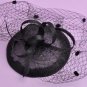 Rsslyn Navy Blue Fascinators for Women Polka Dot Mesh Derby Hat
