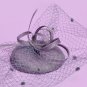 Rsslyn Navy Blue Fascinators for Women Polka Dot Mesh Derby Hat