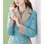 Rsslyn Padded Winter Coats for Women Plaid Coat Extra Warm Parkas for Women Free CC Broooch
