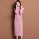 Rsslyn Fashion Pink Dress Turtleneck Sweaters Turtleneck Dress Maxi Dress for Winter