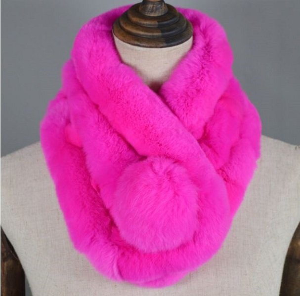 Rsslyn Hotpink Scarves Very Soft Triple Layer Elegant Warm Neckwarmers