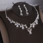 Rsslyn Beautiful Silver Tiara Set for Women Bridal Crowns and Earrings Matching Crystal Necklace