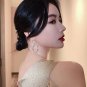 Rsslyn SALE GG Crystal Earrings for Women Large Golden Earrings
