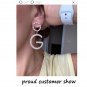 Rsslyn Beautiful Large GG Crystal Earrings Fashion Dangling Earrings