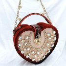 Rsslyn Happy Valentine Bags for Date Night Heart Shape Purse Red Shoulder Bags