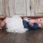 Rsslyn Fashion Summer Rodeo Denim Dress Cowgirl Outfit for Toddler Girls White Dress
