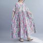 Rsslyn Lavender Linen Dress for Women Spring Dresses Boho Plus Sizes Dress Lavender Flower
