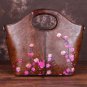 Rsslyn Advance Red Leather Bags Embossed Flowers Mothers Day Gift