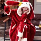 Rsslyn Long Bunny Ears Fluffy Pajamas for Tween Girls and Women Red Pj's Gift