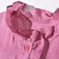 Rsslyn Fashion Mandarin Collared Linen Tops Pink Blouse for Women Pink Linen Tops for Women
