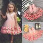 Rsslyn Sleeveless Pink Dress for Baby Girls Formal Dresses Rose Girl Princess Dress Flower