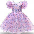 Rsslyn Big Puffy Sleeves Purple Dress for Baby Girls with Free Tiara