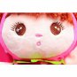 Rsslyn Canvas Pink Backpack for Baby Girls with Doll Granny Gift Pink Purses for Girls