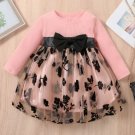 Rsslyn Bella Girls Elegant Black Dress for Infant Girls Luxury Gowns with Soft Pink Color Tulle