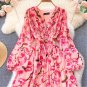 Rsslyn Breezy Spring Outfit Pink Dress for Women Magnolia Flower Dress for Summer Dress