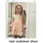 Rsslyn Ballgown Dresses Luxury Big Pink Dress for Baby Girls Birthday Girls Outfit Free Crown Tiara