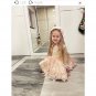 Rsslyn Ballgown Dresses Luxury Big Pink Dress for Baby Girls Birthday Girls Outfit Free Crown Tiara