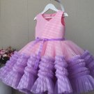 RssLyn Luxury Dress for Toddler Girls Layered Lavender Mesh Pink Ballgown Dress Princess Dress