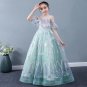 Rsslyn Off Shoulder Dresses Pageant Show Princesses Dress Mintgreen Dress with Tiara