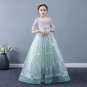 Rsslyn Off Shoulder Dresses Pageant Show Princesses Dress Mintgreen Dress with Tiara