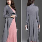 Rsslyn Long Cardigan for Women Body Cover Solid Gray Sweaters Long Wraps for Women