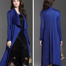 Rsslyn Blue Cardigan High-Quality Warm Cardigan for Office Boss Woman with Free Silver CC Brooch