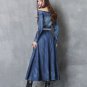 Rsslyn Fashion Off Shoulder Dress for Women Western Style Denim Dresses