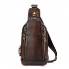 Rsslyn Free Shipping Leather Backpacks for Men Small Knapsacks for Teenage Boys