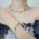 Timeless Fashion LLC Floral Choker for Women Matching Bracelet and Earrings Vintage Jewelries
