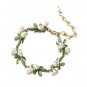Timeless Fashion LLC Floral Choker for Women Matching Bracelet and Earrings Vintage Jewelries