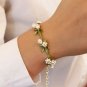 Timeless Fashion LLC Floral Choker for Women Matching Bracelet and Earrings Vintage Jewelries