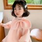 Rsslyn Retro Pink Dress for Girls with Very Large Bow Pink Princess Dresses