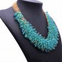 Timeless Fashion Silk Necklaces New Blue Chokers for Women Chunky Collars for Women
