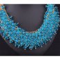 Timeless Fashion Silk Necklaces New Blue Chokers for Women Chunky Collars for Women