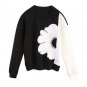Rsslyn Black Tops for Women Black Sweater for Women Big Floral Pattern Winter Jackets for Women