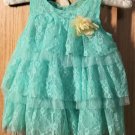 SALE Mint Green Dress for Infant Girls Dress Embroidery Lacy Dress for Cute Girls