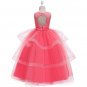 Georgette Ballgown Net Timeless Fashion Coral Red Dresses for Tween Girls Watermelon Slush Red Dress