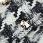 TF Plaid Overcoats Winter Rsslyn Fur Collar Thicken Warm Wool Blends Long Overcoat